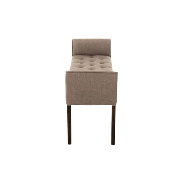 Chersterfield Bänk i Cleopatra-stil i tyg, Dark Taupe-Antique