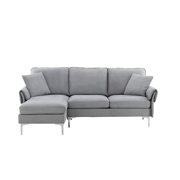 Toulouse sofa chaiselong sofa venstrevendt grå.