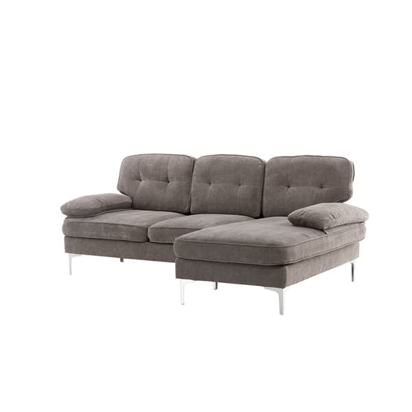 Remis sofa chaiselong sofa høyrevendt mørkegrå.