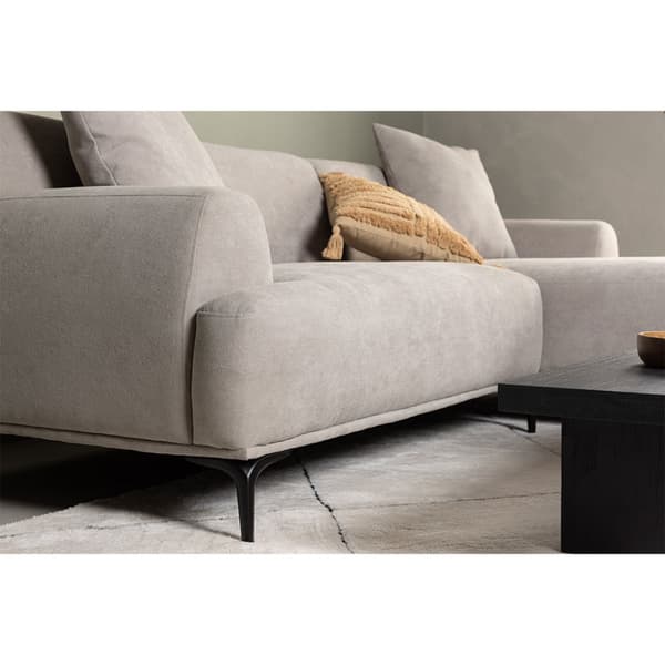 Viskan sofa chaiselong sofa høyrevendt lysegrå.