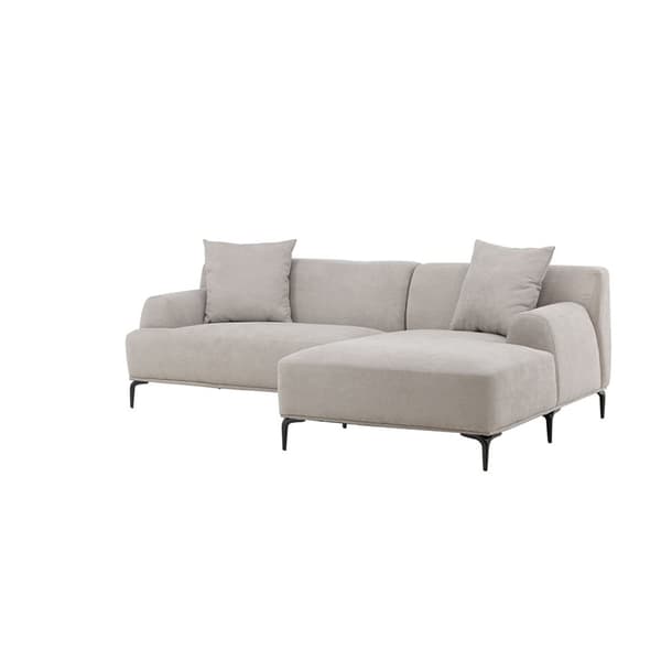 Viskan sofa chaiselong sofa høyrevendt lysegrå.