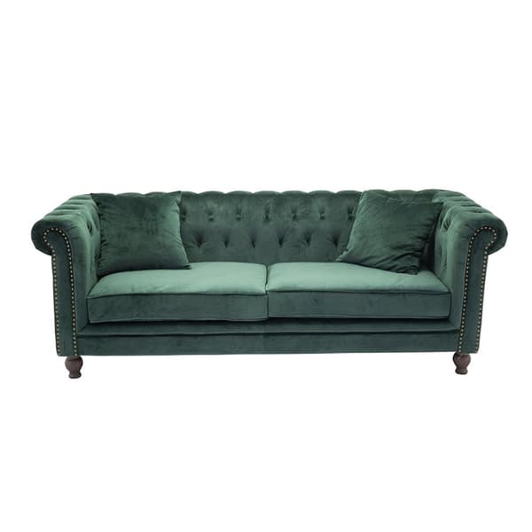 Velvet sofa 3-seter velur grønn.