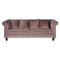 Miniatyrbilde 1 av 2: Velvet sofa 3-seter velur rosa.