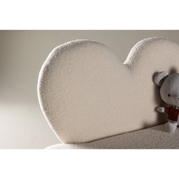 Kids sofa for barn teddy hvit.