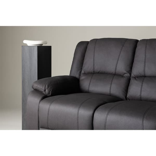 Singapore sofa 3-seter recliner svart.