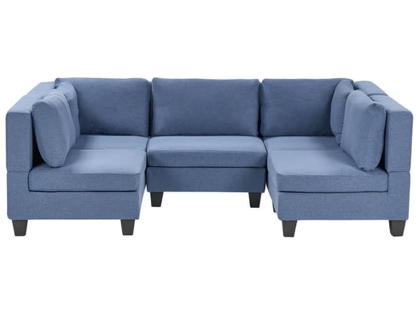 U Sofa Blå 5 Personers Designer Blød Klassisk Uformet Sofa Moderne Modulsofa til Stue Indretning Høj Kvalitet