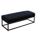 Miniatyrbillede 6 af 6: Rootz moderne polstret bænk - Komfortabel siddeplads - Stilfuld åben ramme - Fløjlspude - Kompakt design - 108 cm x 40 cm x 40 cm