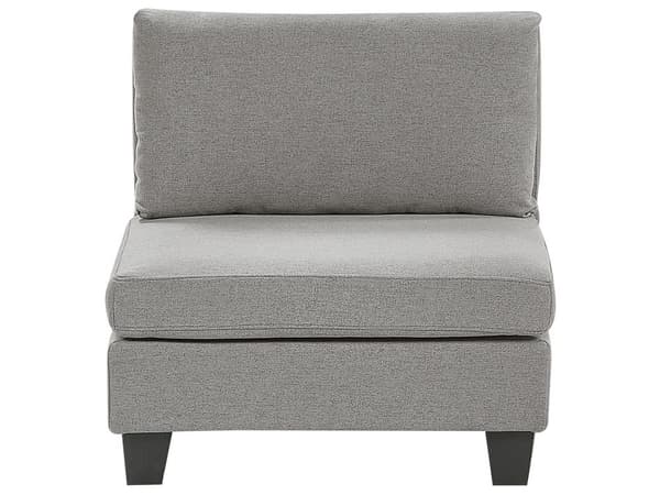 Seteseksjon 1-seter Lysegrå Polstret Stoff med pute Modulær Modulsofa Moderne