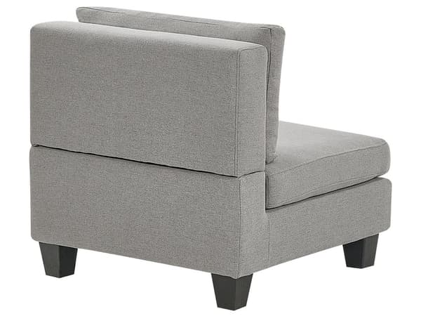 Seteseksjon 1-seter Lysegrå Polstret Stoff med pute Modulær Modulsofa Moderne