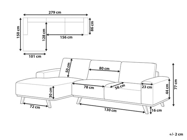 Hjørnesofa med Chaiselong grøn Velour 3 Personers Sofa L Formet Dyb Sofahjørne Siddemøbel Blød Stofsofa Højrevendt