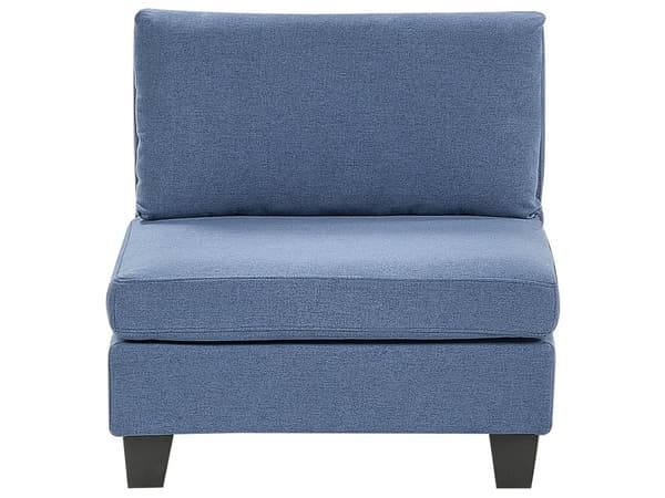 Modulär Soffa Höger Blå Tyg Klädd 4-sits Vadderat Ryggstöd Modern Vardagsrum Soffa
