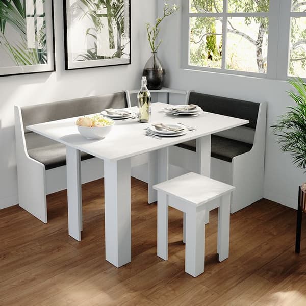 VICCO hörnbänk ROMAN grupp vit matsal grupp vardagsrum kök grupp lounge område