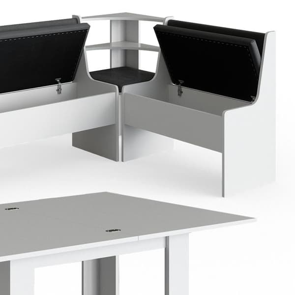 VICCO hörnbänk ROMAN grupp vit matsal grupp vardagsrum kök grupp lounge område