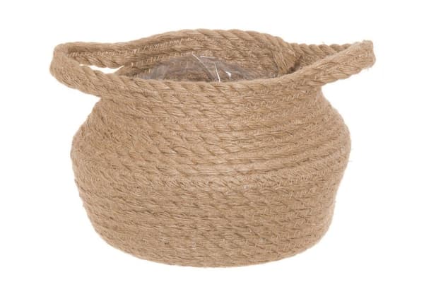 4Living Blomsterkurv, jute, 18 cm