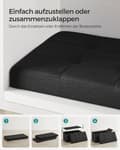Pikkukuva 6 / 9: Rootz 1 -säilytys ottomaani - Istuinarkku - Suuri jakkara - MDF ja vaahtomuovi - Pellavajäljitelmä - 38 cm x 76 cm x 38 cm - Musta - 5,6 kg - 300 kg K