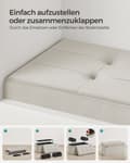 Pikkukuva 7 / 7: Rootz Cream White Istuinrinta - Säilytys ottomaanit - Pehmustettu penkki - MDF Velvet Foam - 38cm x 76cm x 38cm - 5,6kg - 300kg Kapasiteetti