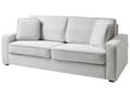 Miniatyrbilde 4 av 11: Sofa Lysegrå Grå Fløyel 3-seters Polstret Armlener Pynteputer Stue Moderne