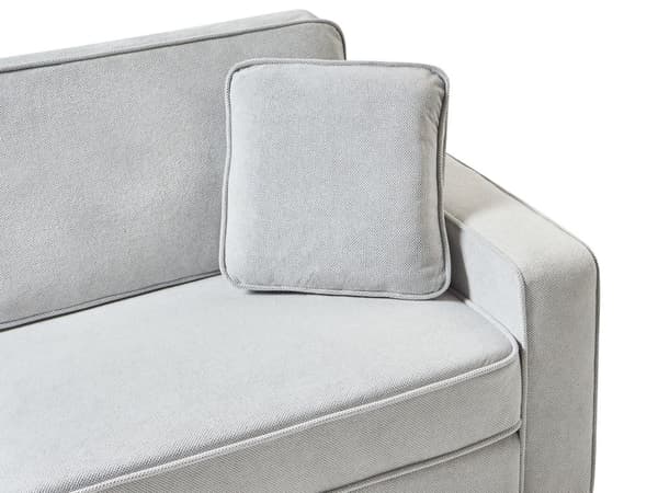 Sofa Lysegrå Grå Fløyel 3-seters Polstret Armlener Pynteputer Stue Moderne