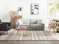 Miniatyrbilde 2 av 11: Sofa Lysegrå Grå Fløyel 3-seters Polstret Armlener Pynteputer Stue Moderne