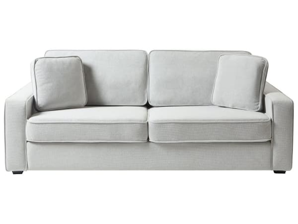 Sofa Lysegrå Grå Fløyel 3-seters Polstret Armlener Pynteputer Stue Moderne