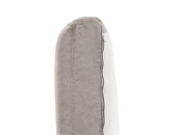 Hörnsoffa Taupe Klädsel Polyestertyg Ljusa Träben Kudde Ryggstöd Modern Design