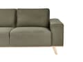 Miniatyrbild 8 av 11: Hörnsoffa Grön Klädsel Polyestertyg Ljusa Träben Kudde Ryggstöd Modern Design