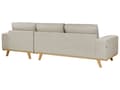 Miniatyrbild 6 av 11: Hörnsoffa Beige Klädsel Polyestertyg Ljusa Träben Kudde Ryggstöd Modern Design