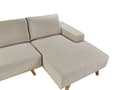 Miniatyrbild 7 av 11: Hörnsoffa Beige Klädsel Polyestertyg Ljusa Träben Kudde Ryggstöd Modern Design