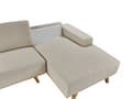 Miniatyrbild 8 av 11: Hörnsoffa Beige Klädsel Polyestertyg Ljusa Träben Kudde Ryggstöd Modern Design
