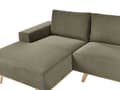 Miniatyrbilde 6 av 11: Hjørnesofa Grønt møbeltrekk Polyesterstoff Lyse treben Puterygg Moderne design