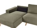 Miniatyrbilde 7 av 11: Hjørnesofa Grønt møbeltrekk Polyesterstoff Lyse treben Puterygg Moderne design