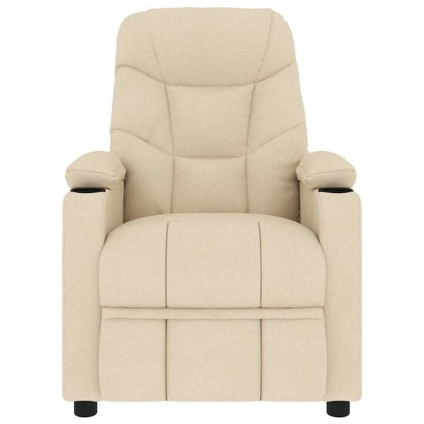 vidaXL Reclinerfåtölj gräddvit tyg