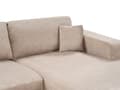 Miniatyrbillede 9 af 11: Hjørnesofa med Chaiselong Beige Velour 3 Personers Sofa L Formet Dyb Sofahjørne Siddemøbel Blød Stofsofa Venstrevendt Flydersofa