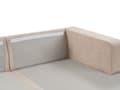 Miniatyrbillede 10 af 11: Hjørnesofa med Chaiselong Beige Velour 3 Personers Sofa L Formet Dyb Sofahjørne Siddemøbel Blød Stofsofa Venstrevendt Flydersofa