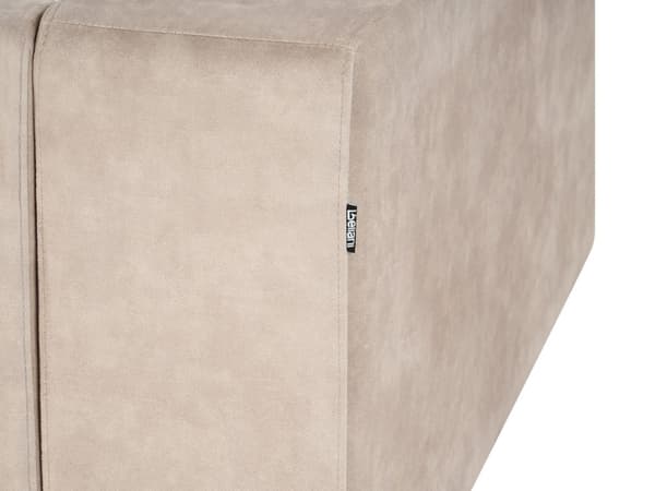 Hjørnesofa med Chaiselong Beige Velour 3 Personers Sofa L Formet Dyb Sofahjørne Siddemøbel Blød Stofsofa Venstrevendt Flydersofa