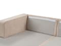 Miniatyrbild 10 av 11: Hörnsoffa Höger 3-sits Soffa Beige Sammet Klädsel Extra kuddar Minimalistisk Modern Stil