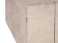 Miniatyrbild 11 av 11: Hörnsoffa Höger 3-sits Soffa Beige Sammet Klädsel Extra kuddar Minimalistisk Modern Stil