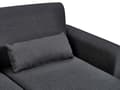 Miniatyrbild 9 av 11: Hörnsoffa Vänster Svart Klädsel Polyestertyg Ljusa Träben Kuddar Modern Design Bäddsoffa