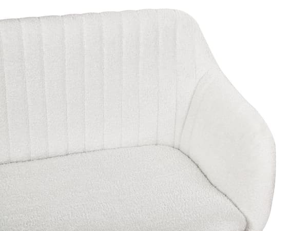 Sofabænk Off White Boucle 2 Personers Køkkensofa Sofa Blød Design Højrygget