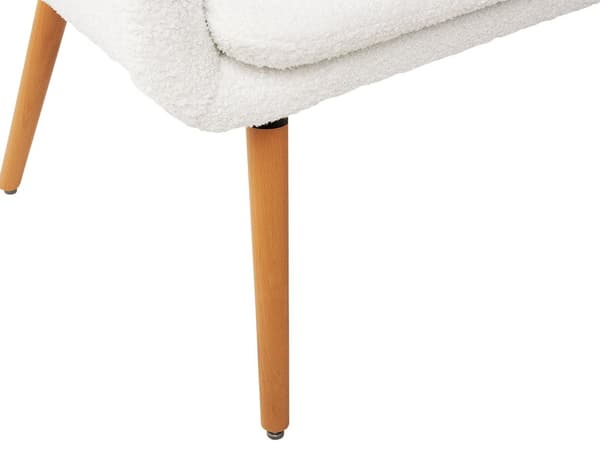 Sofabænk Off White Boucle 2 Personers Køkkensofa Sofa Blød Design Højrygget