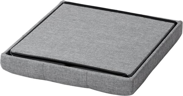 Rootz hopfällbar förvaringspall - ottomansk bänk - platsbesparande sits - MDF (E1) - 37,5 cm x 38 cm x 37,5 cm - andningsbart linneöverdrag