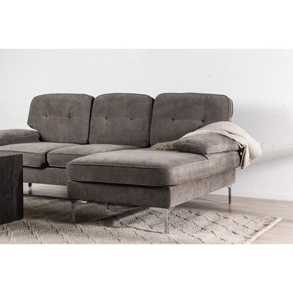 Remis sofa chaiselong sofa højrevendt mørkegrå.