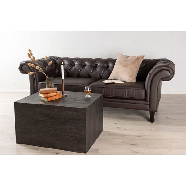 Ätran soffa 3-sits PU konstläder brun.