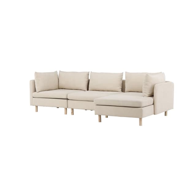 Zero sofa chaiselong sofa højrevendt beige.
