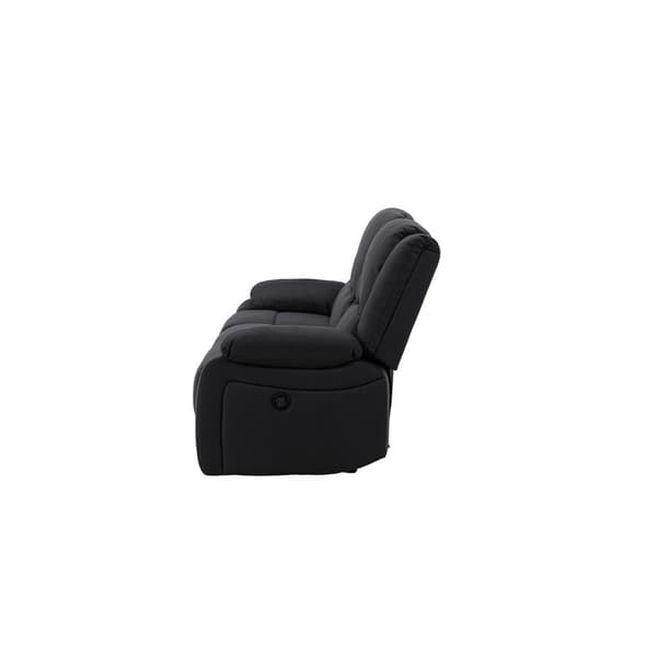 Singapore soffa 3-sits recliner svart.