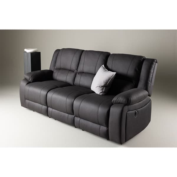 Singapore soffa 3-sits recliner svart.