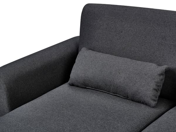 Hjørnesofa Svart Polstring Polyester Stoff Lette Treben Puter Moderne Design