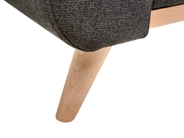 Hjørnesofa Svart Polstring Polyester Stoff Lette Treben Puter Moderne Design