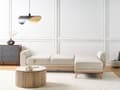 Miniatyrbilde 4 av 11: Hjørnesofa Lys Beige Polstring Polyester Stoff Lette Treben Puter Moderne Design