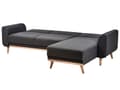 Miniatyrbilde 6 av 11: Hjørnesofa Svart Polstring Polyester Stoff Lette Treben Puter Moderne Design